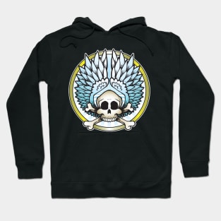 Angel Skull n Crossbones Hoodie